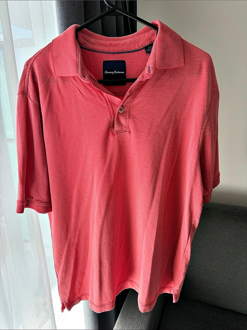 Tommy Bahama Men's Polo Shirt in Pink Size Large